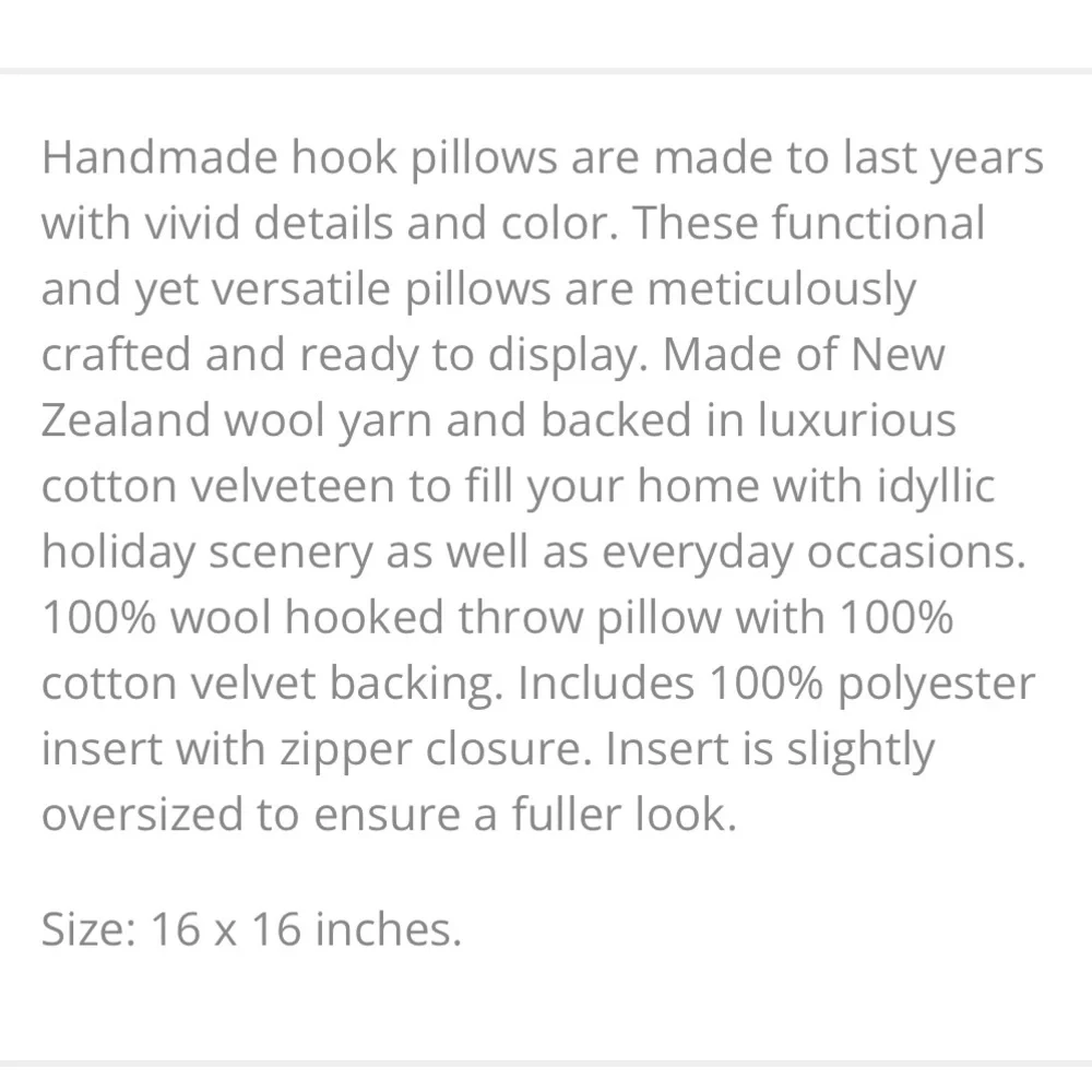 Pillow Cardinal Festive Hooked Throw Holiday Black Red Wool Velvet New Zealand